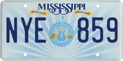 MS license plate NYE859