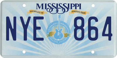MS license plate NYE864