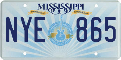 MS license plate NYE865