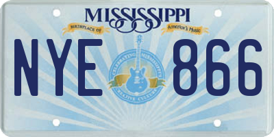 MS license plate NYE866