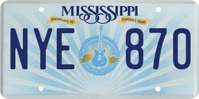 MS license plate NYE870