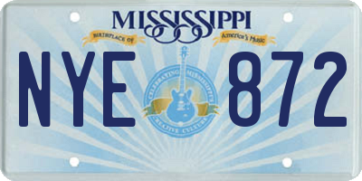 MS license plate NYE872
