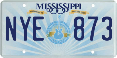 MS license plate NYE873
