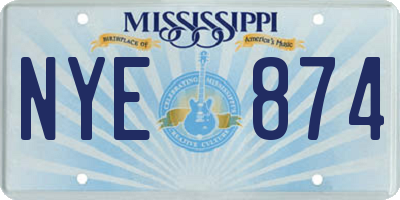 MS license plate NYE874