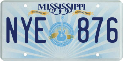 MS license plate NYE876