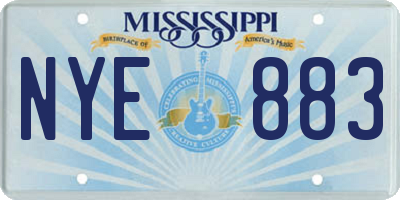 MS license plate NYE883