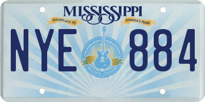 MS license plate NYE884
