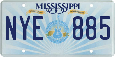 MS license plate NYE885