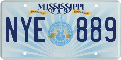 MS license plate NYE889