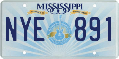 MS license plate NYE891