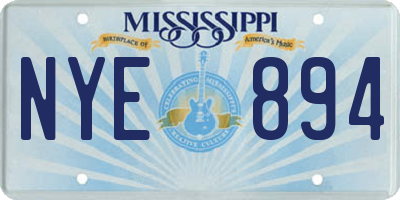 MS license plate NYE894
