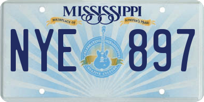 MS license plate NYE897