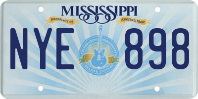 MS license plate NYE898