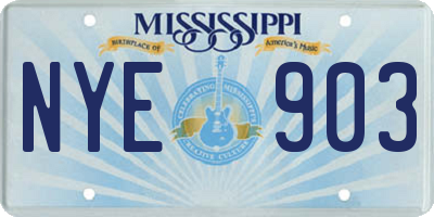 MS license plate NYE903