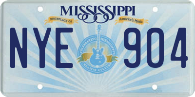 MS license plate NYE904