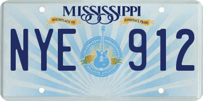 MS license plate NYE912