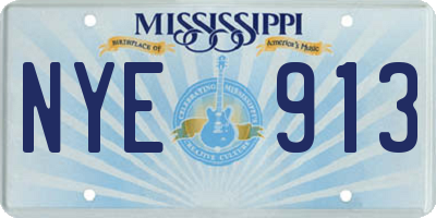 MS license plate NYE913