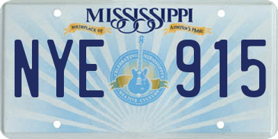 MS license plate NYE915