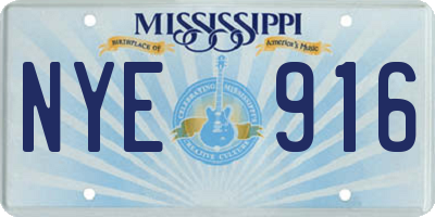 MS license plate NYE916