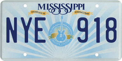 MS license plate NYE918