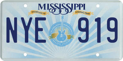 MS license plate NYE919