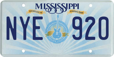 MS license plate NYE920