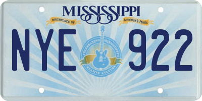 MS license plate NYE922