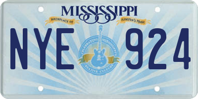 MS license plate NYE924