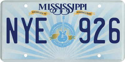 MS license plate NYE926