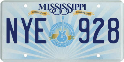 MS license plate NYE928