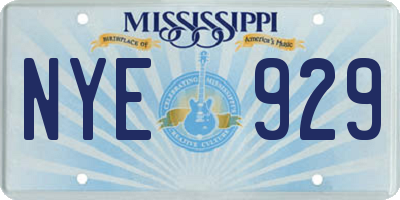 MS license plate NYE929