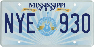 MS license plate NYE930