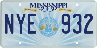 MS license plate NYE932