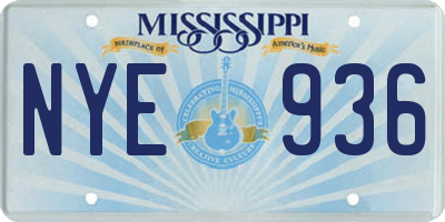 MS license plate NYE936