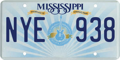 MS license plate NYE938