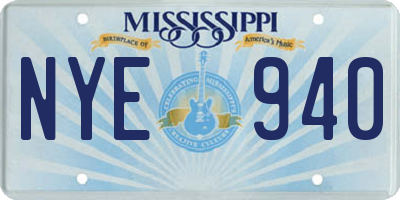 MS license plate NYE940