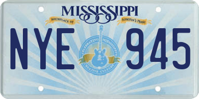 MS license plate NYE945