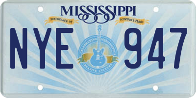 MS license plate NYE947