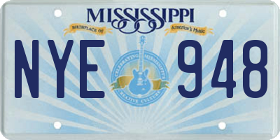 MS license plate NYE948