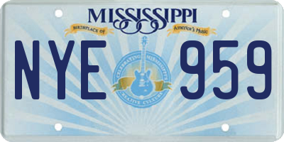MS license plate NYE959