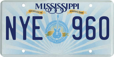 MS license plate NYE960