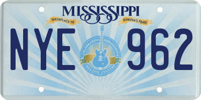 MS license plate NYE962