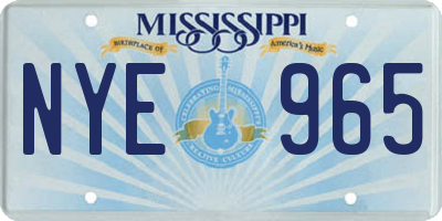 MS license plate NYE965