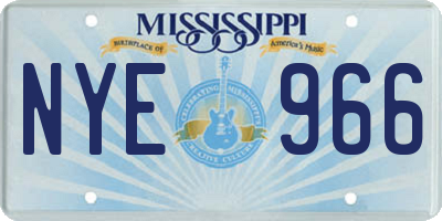 MS license plate NYE966