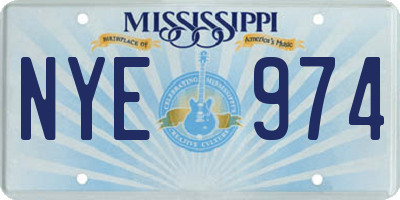 MS license plate NYE974
