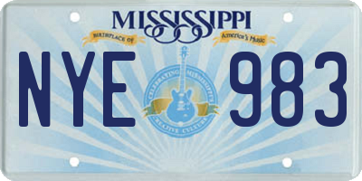 MS license plate NYE983