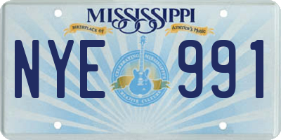 MS license plate NYE991