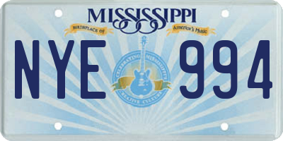 MS license plate NYE994
