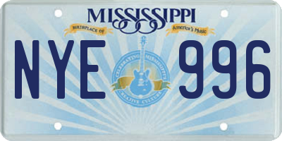 MS license plate NYE996