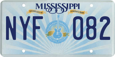 MS license plate NYF082